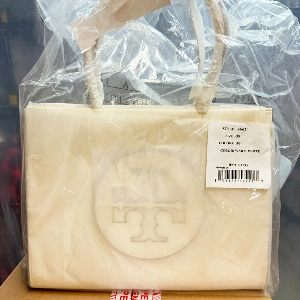 Tory Burch Small Ella Bio Tote – Warm White